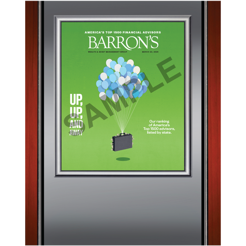 2026 Top 1500 Financial Advisors – Barron’s Plaques & Frames